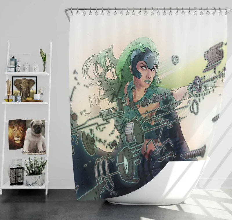 Polaris Wallpaper: Dive into a World of Mutant Magnificence Shower Curtain