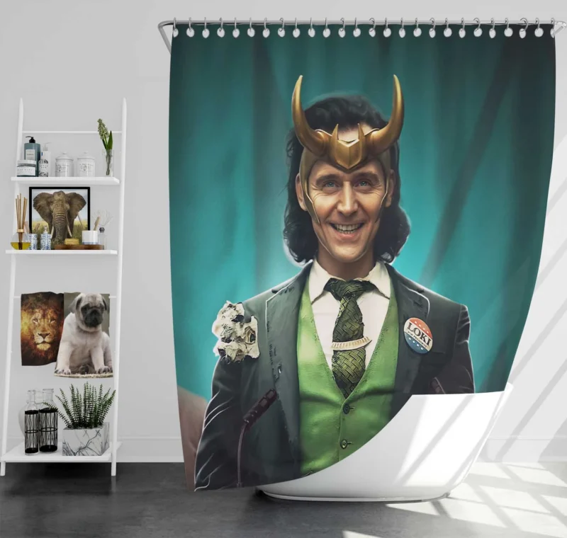 President Loki Impactful Appearance in TV Show Loki Shower Curtain