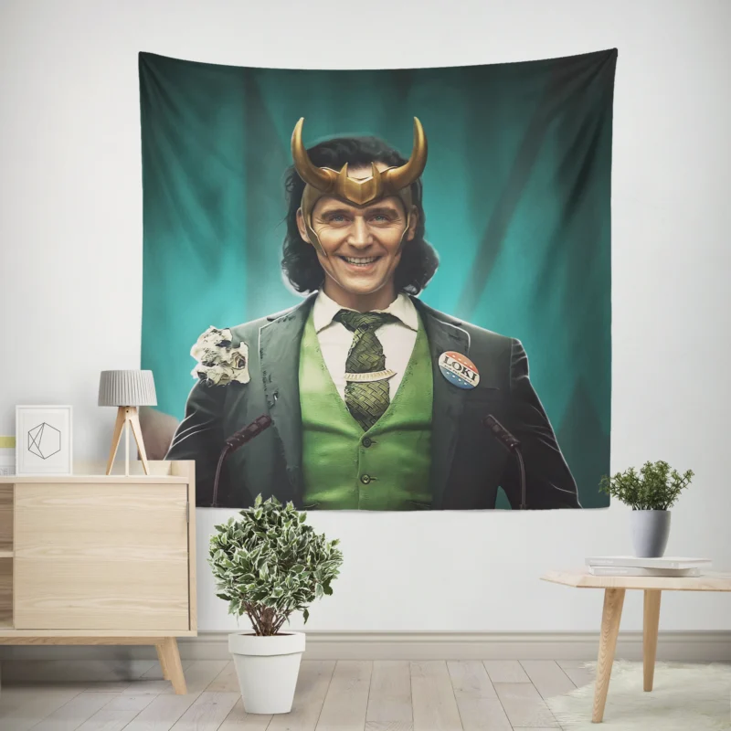 President Loki Impactful Appearance in TV Show Loki  Wall Tapestry