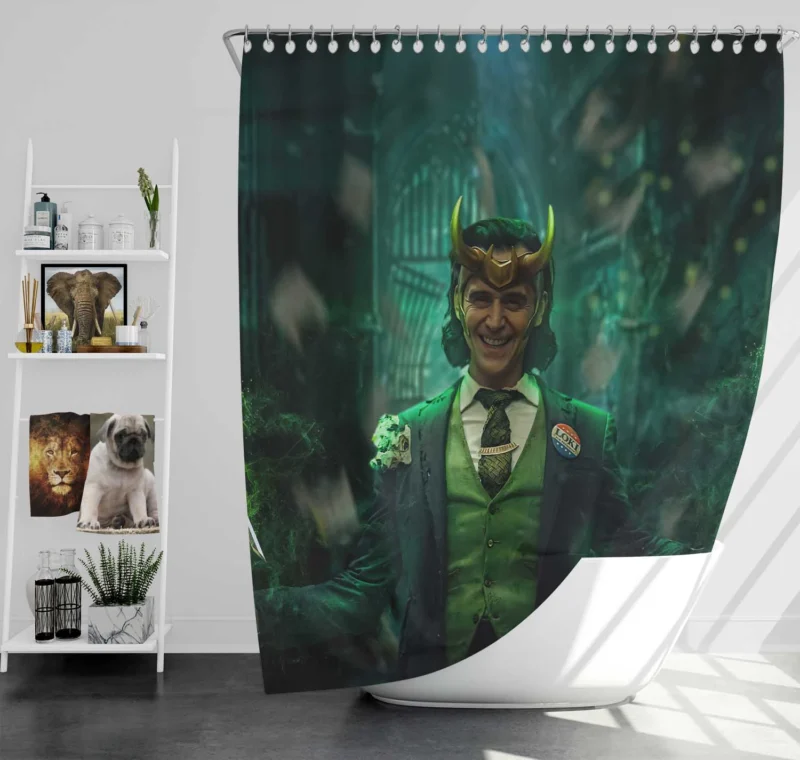 President Loki Intriguing Role in TV Show Loki Shower Curtain