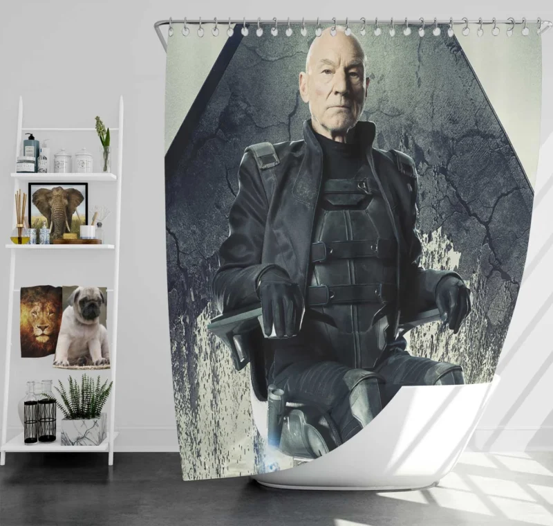 Professor Charles Xavier: Patrick Stewart Iconic Role Shower Curtain