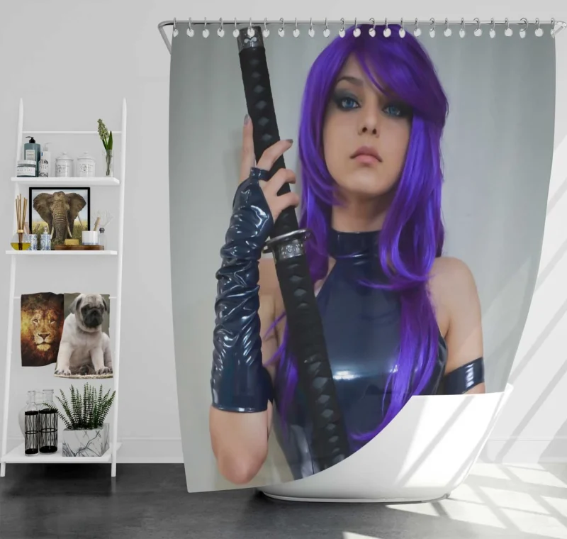 Psylocke Cosplay: Embrace the Power of a Psychic Ninja Shower Curtain