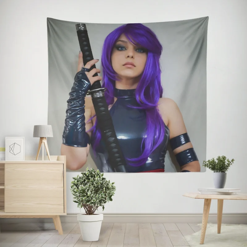 Psylocke Cosplay: Embrace the Power of a Psychic Ninja  Wall Tapestry