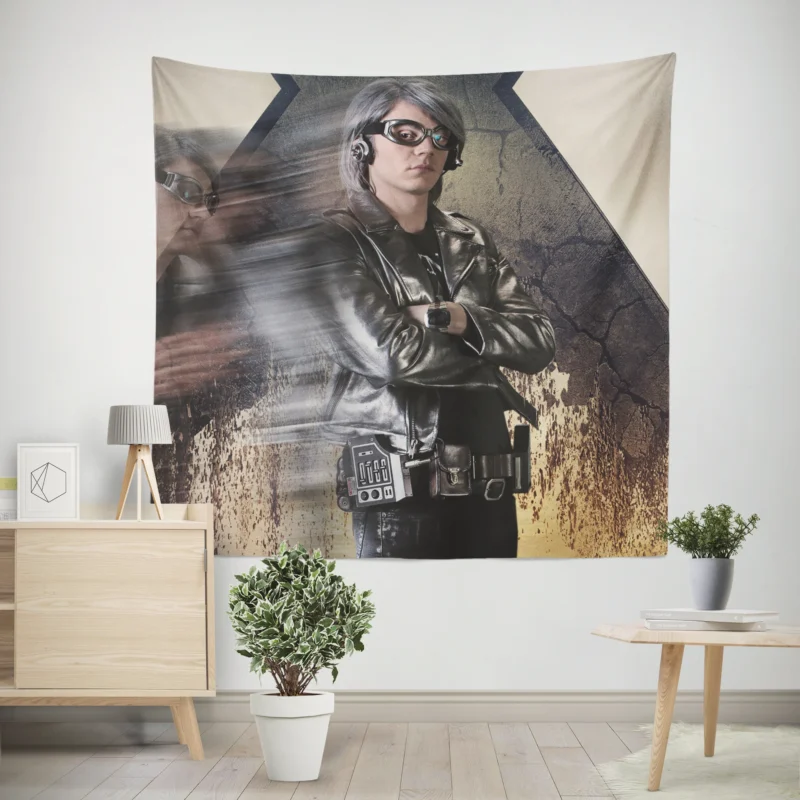 Quicksilver: Evan Peters in X-Men: Days of Future Past  Wall Tapestry