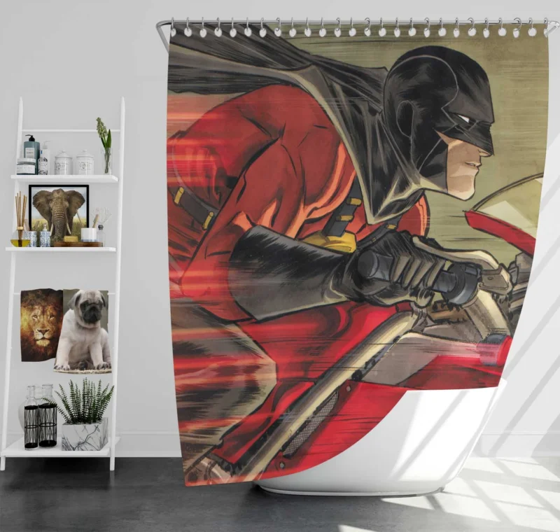 Red Robin Comics: Tim Drake Journey Shower Curtain