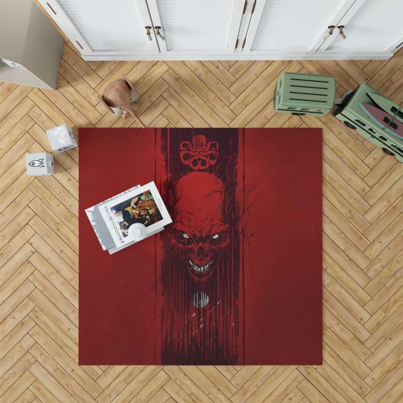 Red Skull: Unmasking the Sinister Marvel Villain Floor Rug