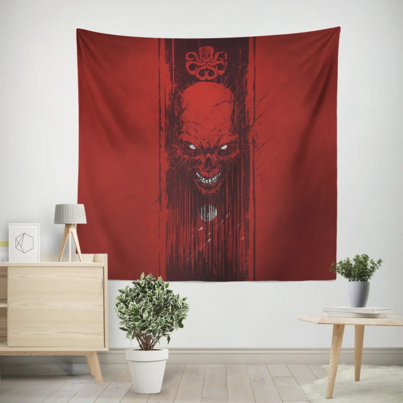 Red Skull: Unmasking the Sinister Marvel Villain  Wall Tapestry