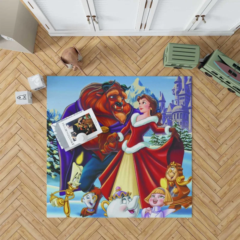 Reliving Disney Beauty And The Beast Floor Rug