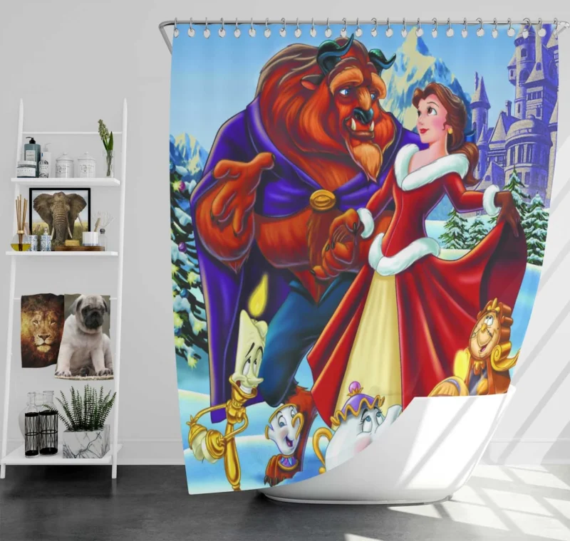 Reliving Disney Beauty And The Beast Shower Curtain