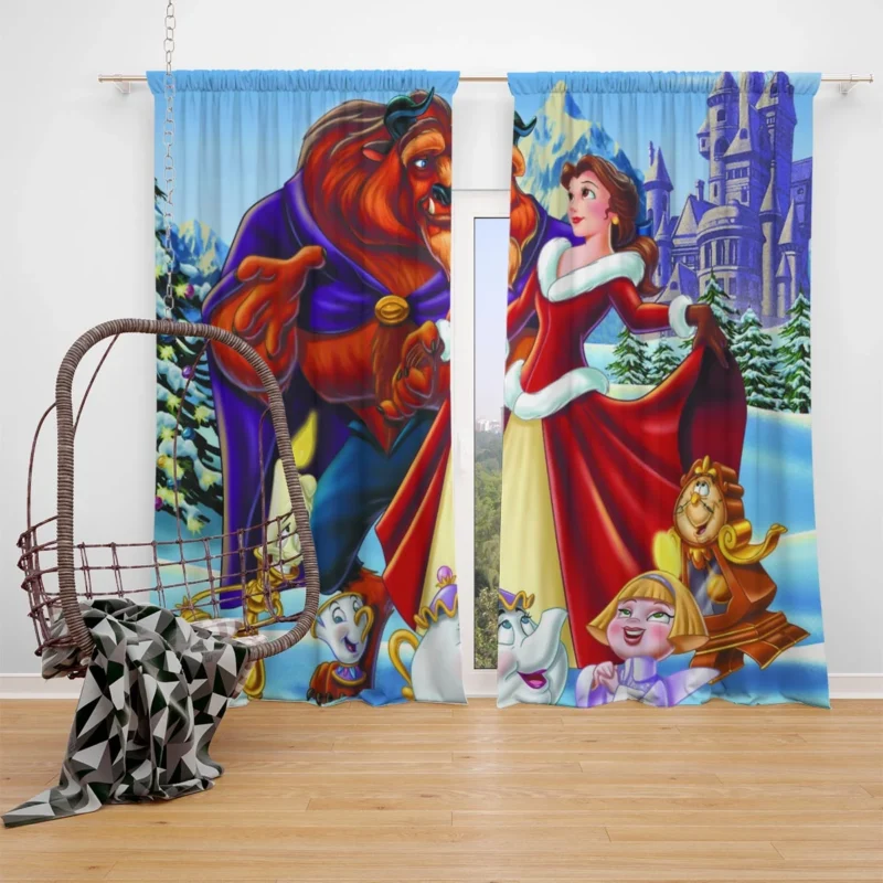 Reliving Disney Beauty And The Beast Window Curtain