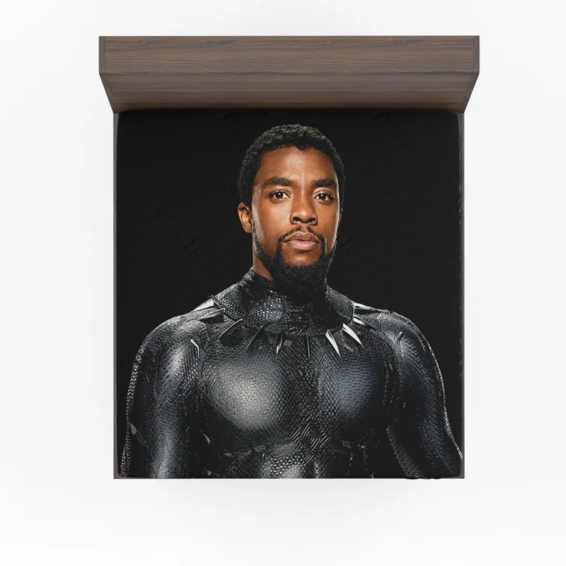 Remembering Chadwick Boseman as Black Panther Fitted Sheet