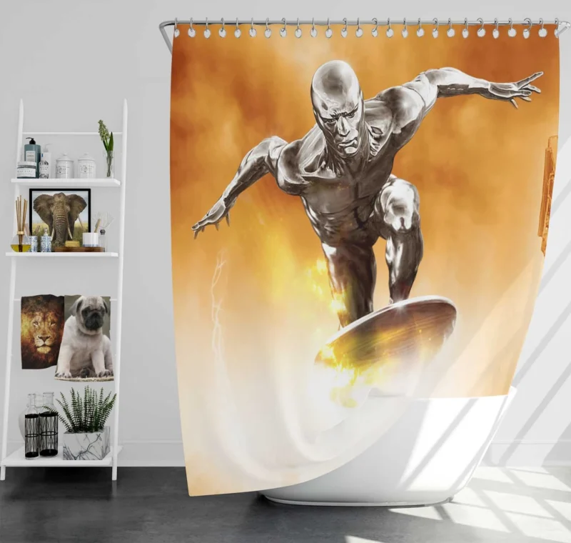 Rise of the Silver Surfer: Fantastic 4 Cosmic Tale Shower Curtain