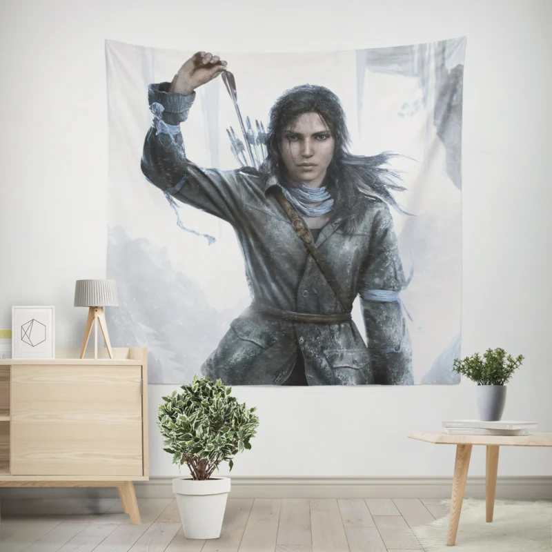 Rise of the Tomb Raider Action  Wall Tapestry