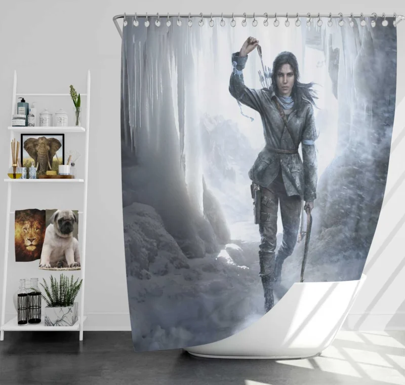 Rise of the Tomb Raider with Lara Croft Shower Curtain