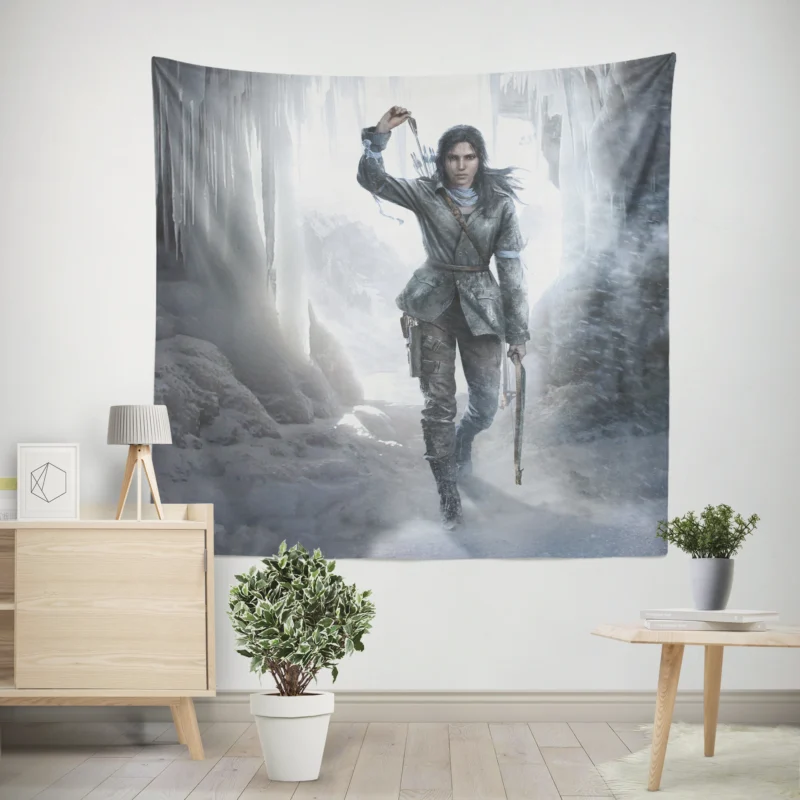 Rise of the Tomb Raider with Lara Croft  Wall Tapestry