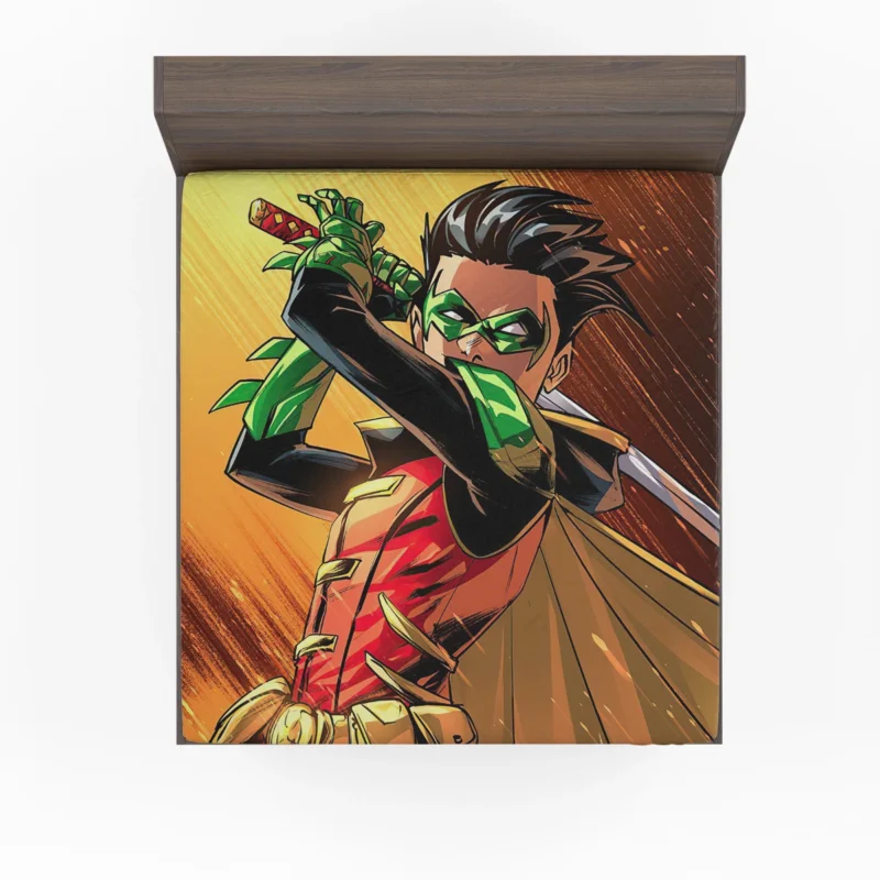 Robin Comics: Damian Wayne Heroic Debut Fitted Sheet