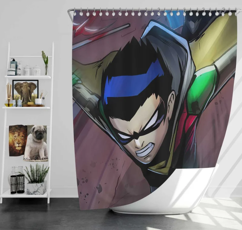 Robin Comics: Damian Wayne Vigilante Legacy Shower Curtain
