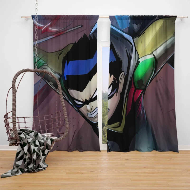 Robin Comics: Damian Wayne Vigilante Legacy Window Curtain