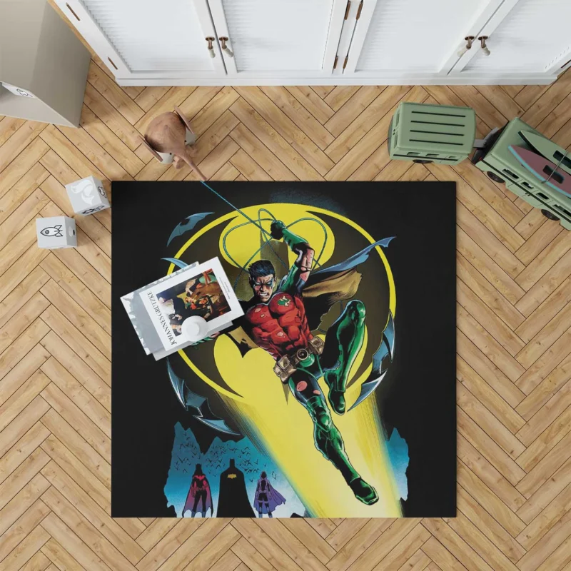 Robin Comics: Tim Drake Bat-Family Adventures Floor Rug