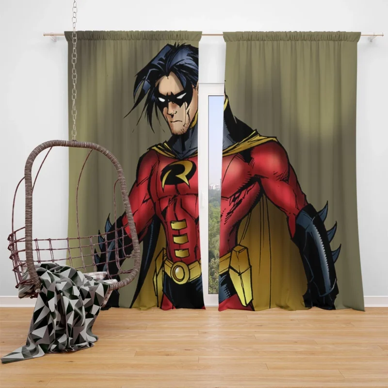 Robin Comics: Tim Drake Dynamic Adventures Window Curtain