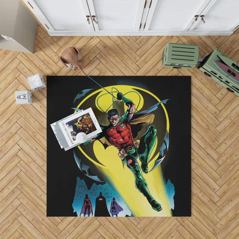 Robin Comics: Tim Drake Heroic Exploits Floor Rug