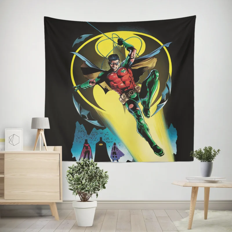 Robin Comics: Tim Drake Heroic Exploits  Wall Tapestry