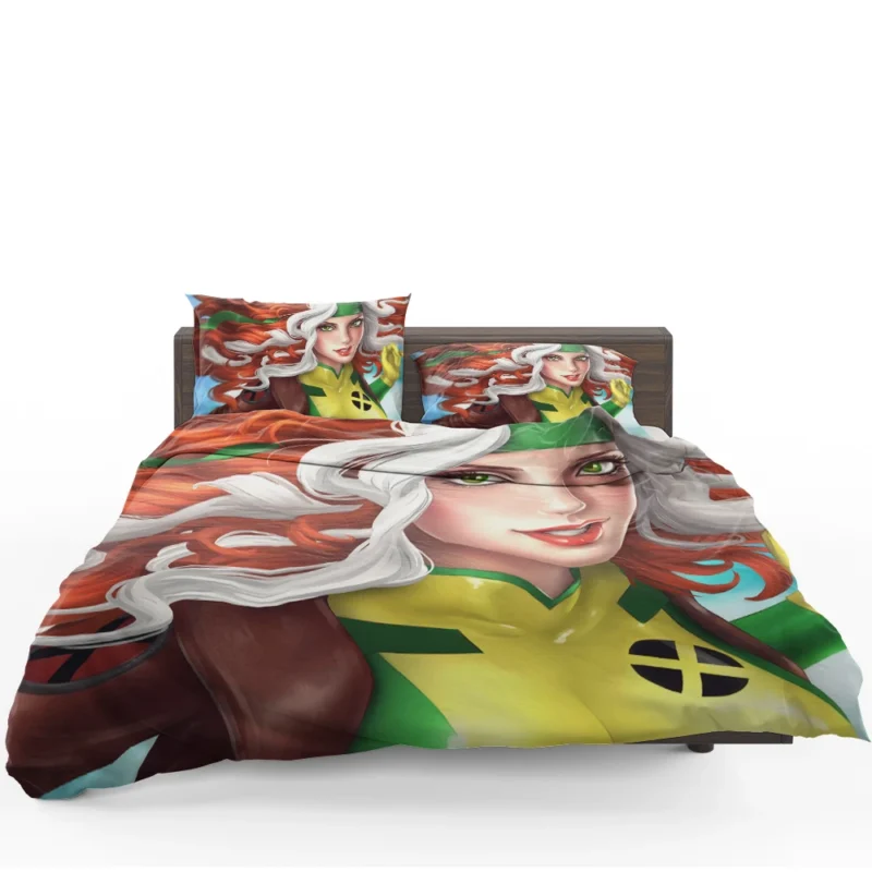 Rogue Comics: The Enigmatic Mutant with White Hair Bedding Set