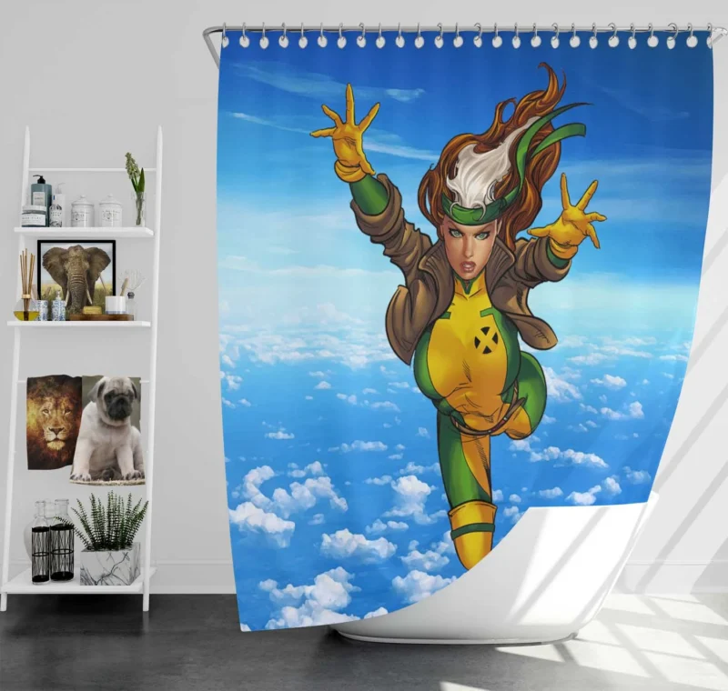 Rogue Comics: The Skybound Mutant of X-Men Shower Curtain