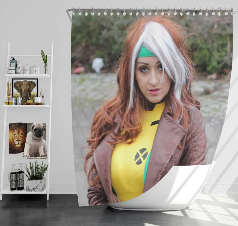 Rogue Cosplay: Channeling the Power of X-Men Rogue Shower Curtain