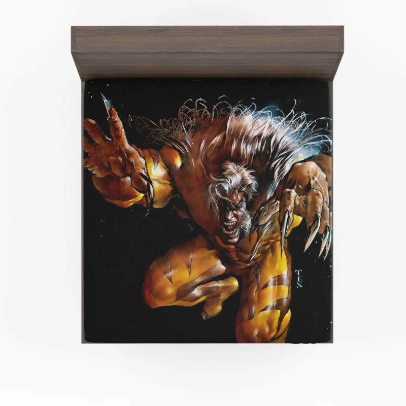 Sabretooth Comics: Unleash the Savage Mutant Fitted Sheet