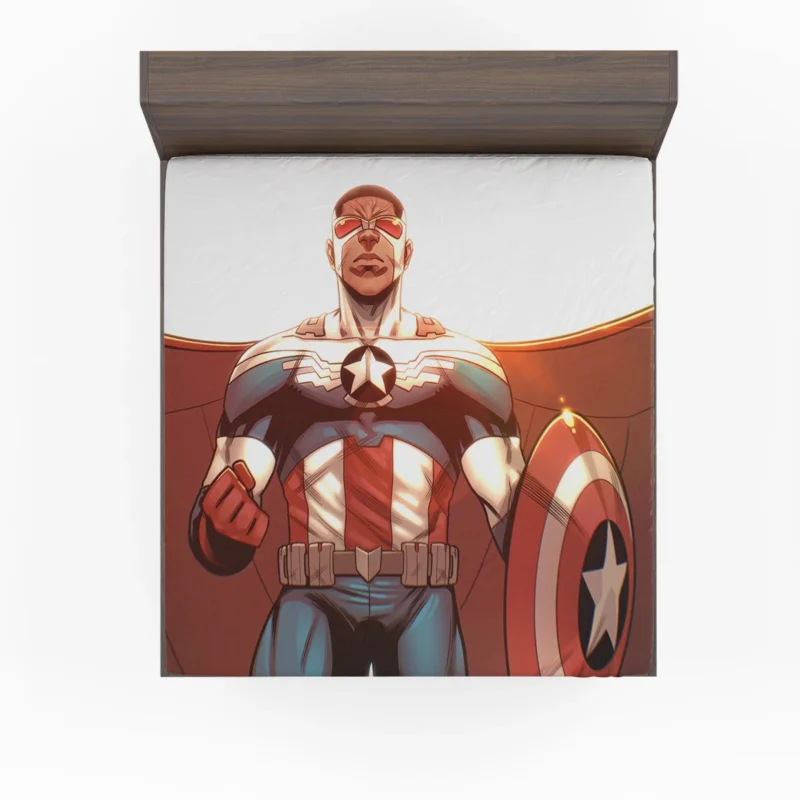 Sam Wilson Takes Flight as Captain America in Comics Fitted Sheet