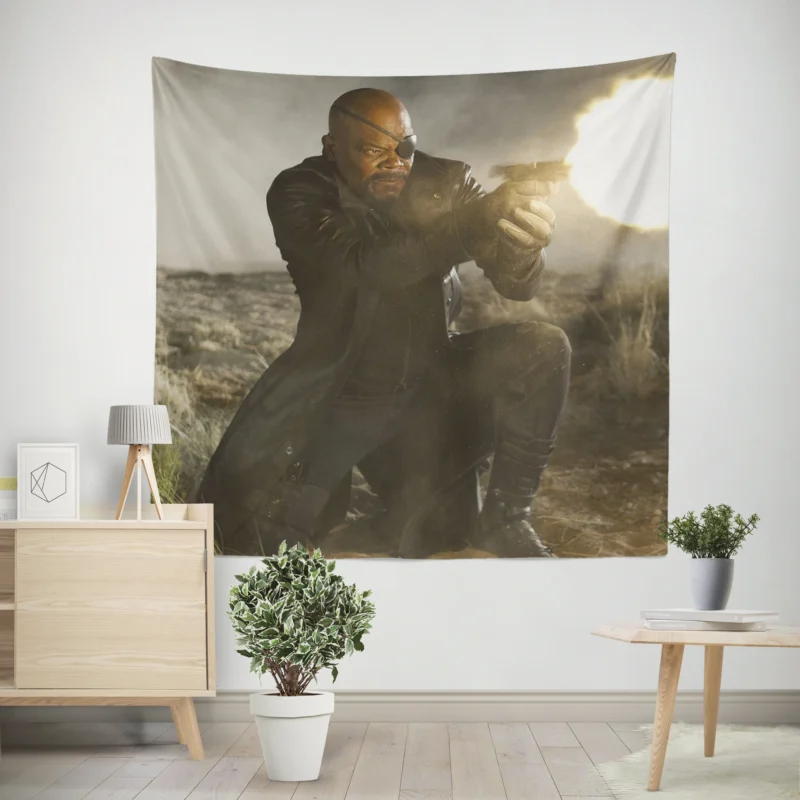 Samuel L. Jackson as Nick Fury in The Avengers  Wall Tapestry