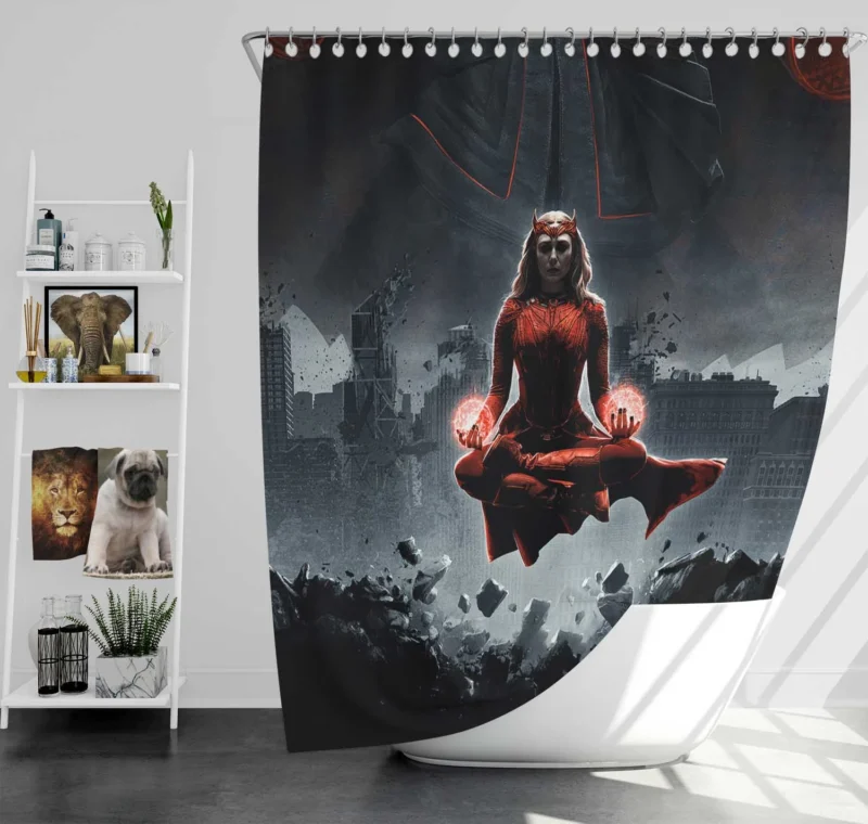 Scarlet Witch Mystique in Multiverse of Madness Shower Curtain
