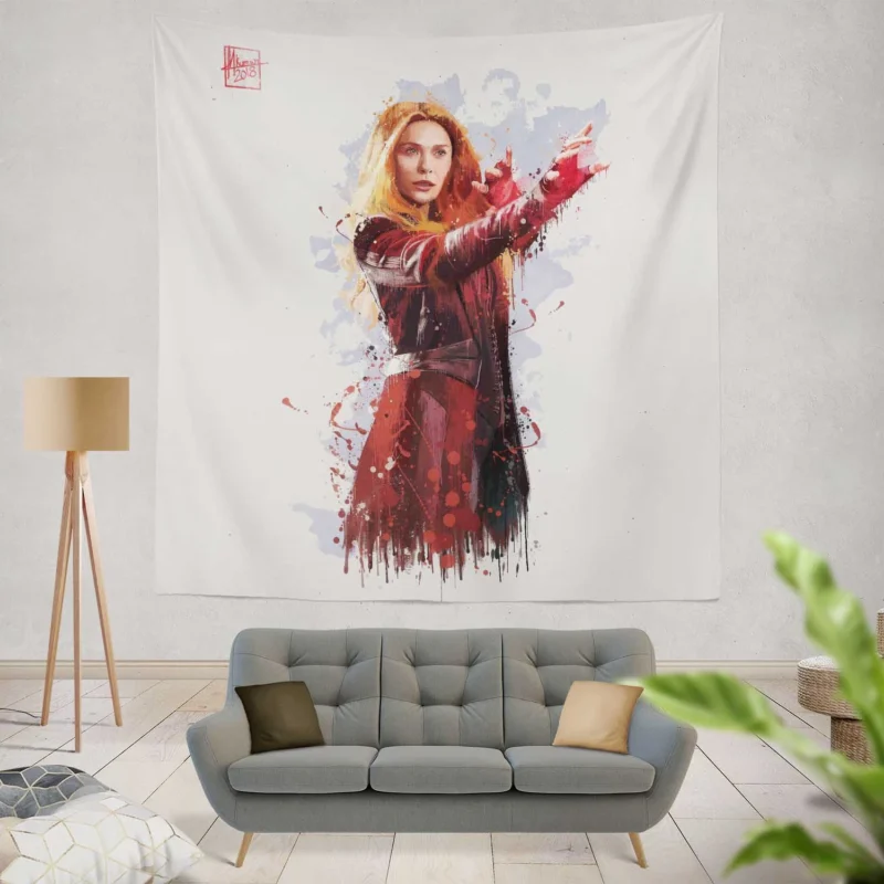 Scarlet Witch Powers in Avengers: Infinity War  Wall Tapestry