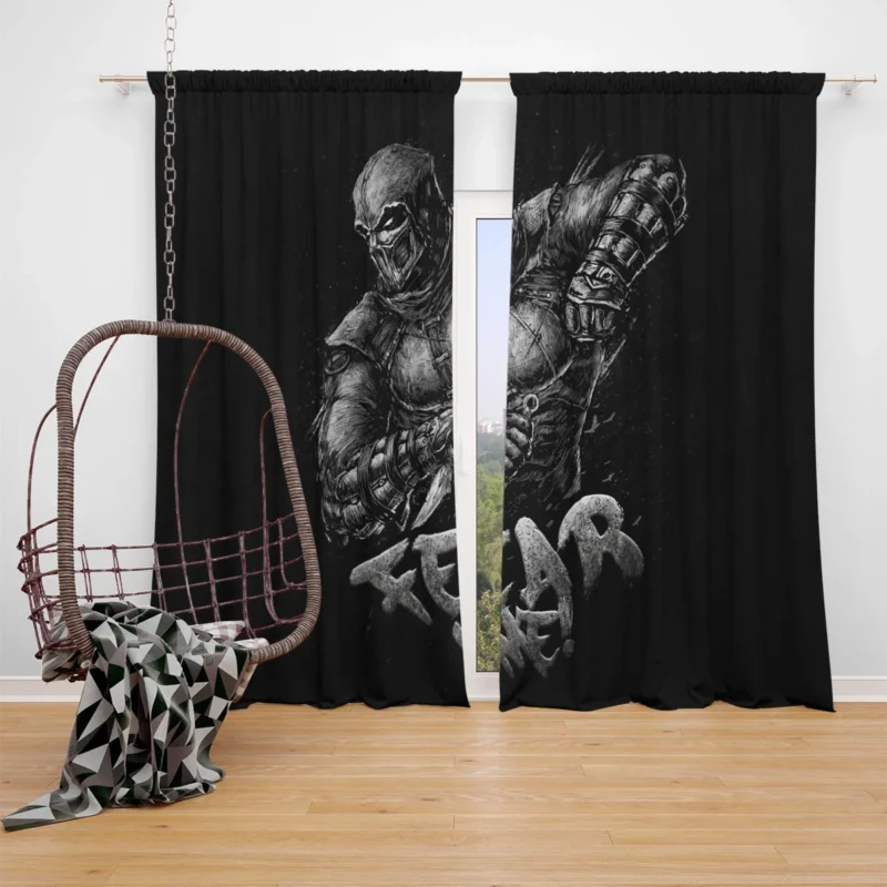 Scorpion in Mortal Kombat: Master the Art of Combat Window Curtain