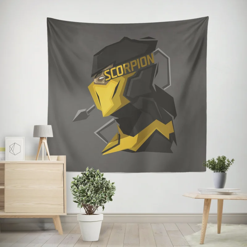 Scorpion in Mortal Kombat: The Fiery Combatant  Wall Tapestry