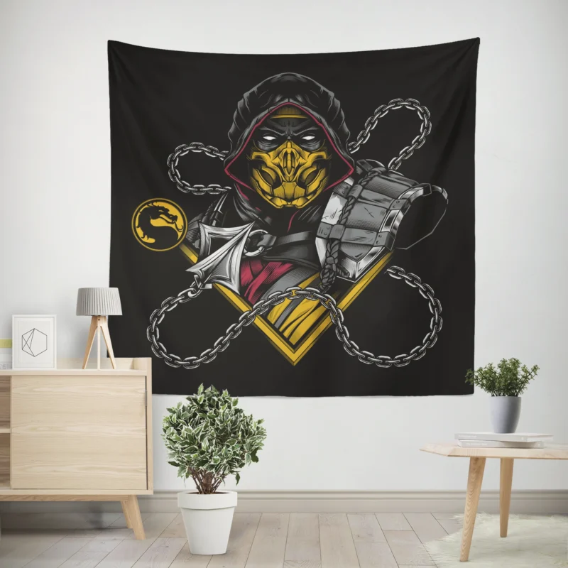 Scorpion in Mortal Kombat: The Ultimate Fighter  Wall Tapestry