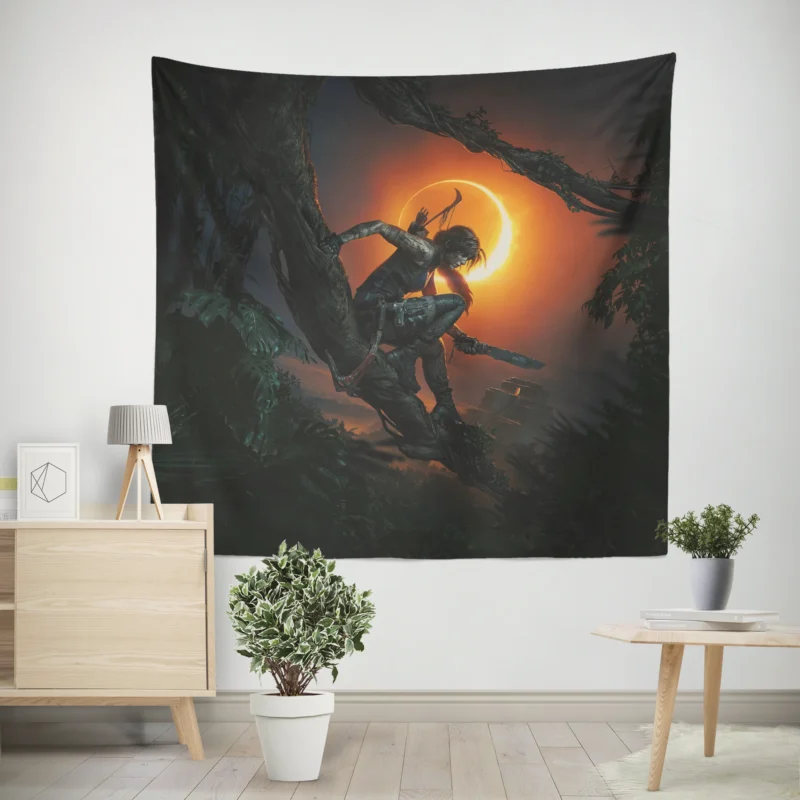 Shadow of the Tomb Raider Adventure  Wall Tapestry
