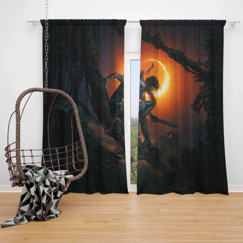 Shadow of the Tomb Raider Adventure Window Curtain