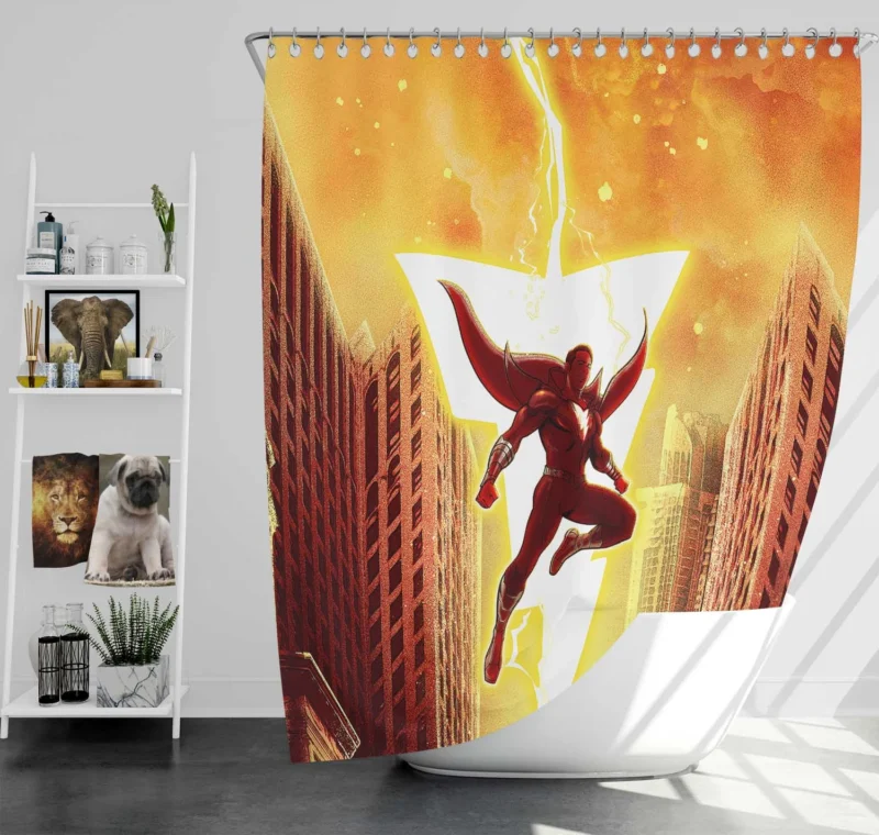 Shazam Comics: Discover the Heroic Adventures Shower Curtain