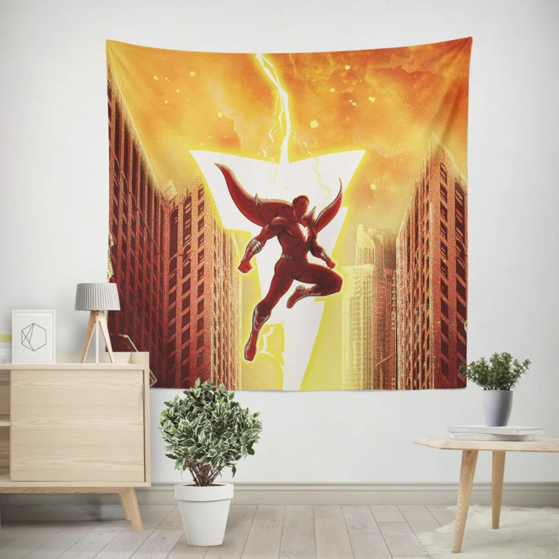 Shazam Comics: Discover the Heroic Adventures  Wall Tapestry