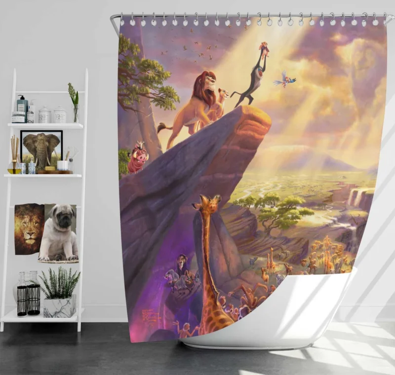 Simba: Relive the Epic Tale of The Lion King Shower Curtain
