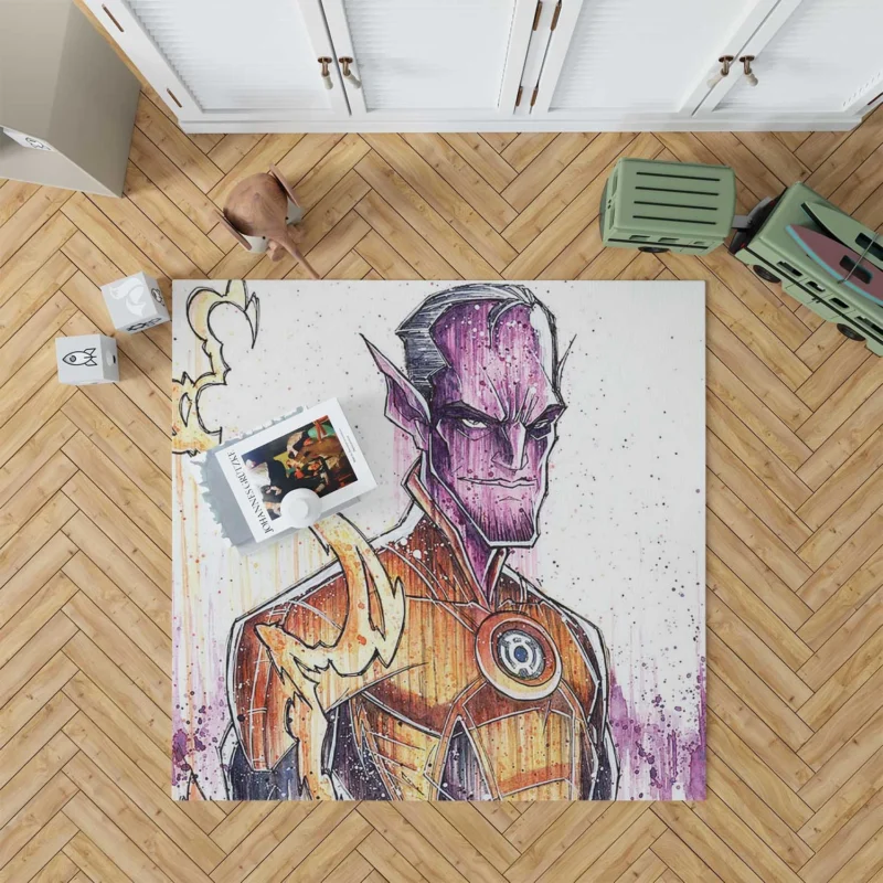 Sinestro: Unveiling the Sinister DC Villain Floor Rug