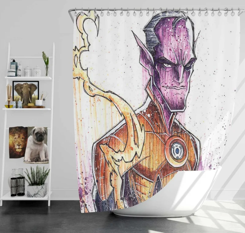 Sinestro: Unveiling the Sinister DC Villain Shower Curtain
