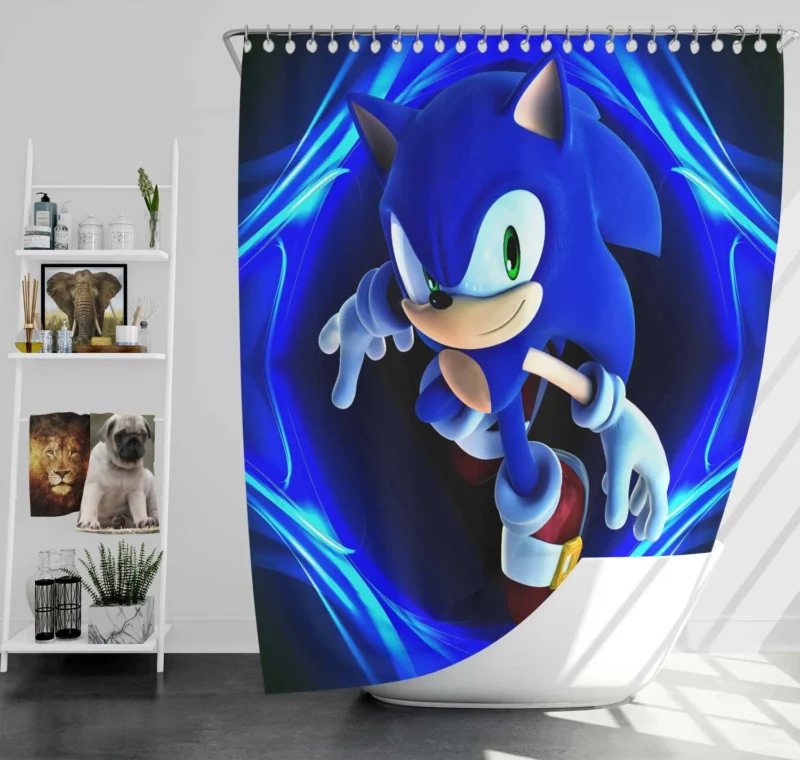 Sonic Colors: Sonic Colorful Adventure Shower Curtain