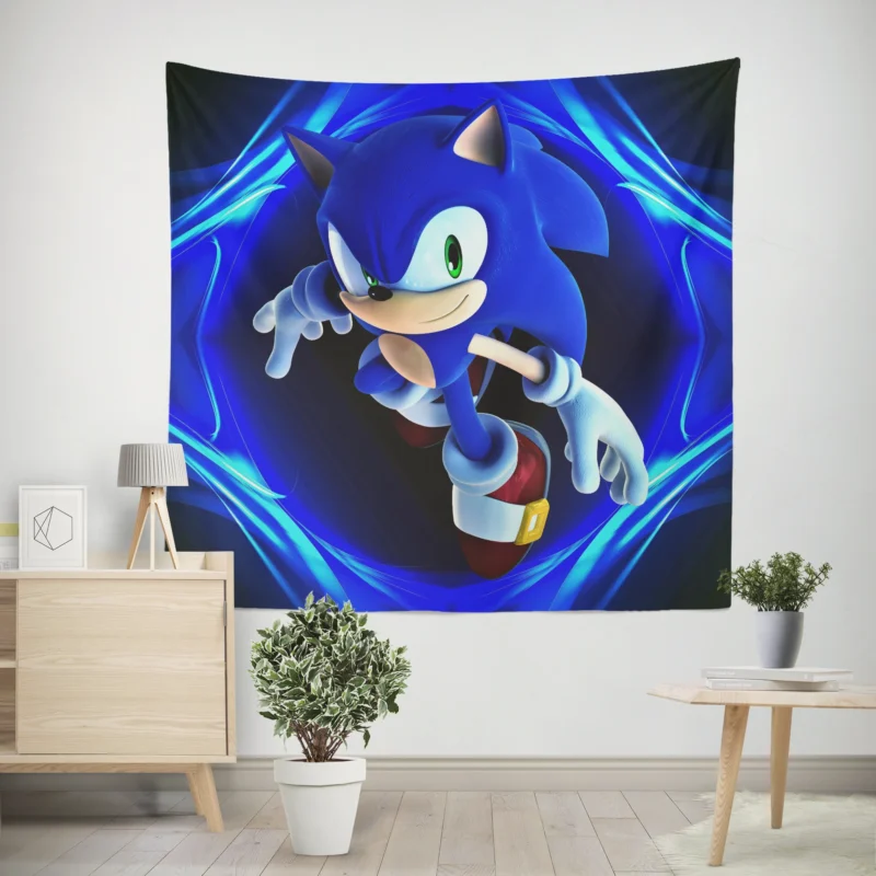 Sonic Colors: Sonic Colorful Adventure  Wall Tapestry
