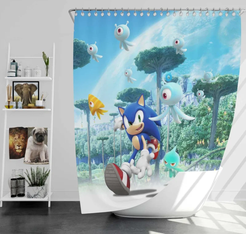 Sonic Colors: Vibrant Adventures Await Shower Curtain