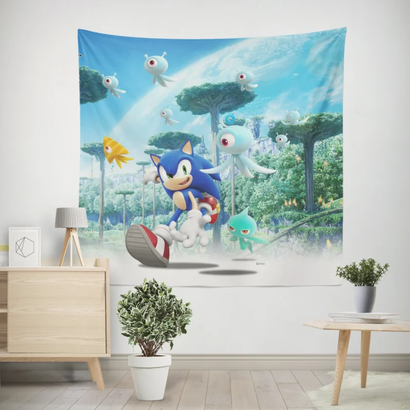 Sonic Colors: Vibrant Adventures Await  Wall Tapestry