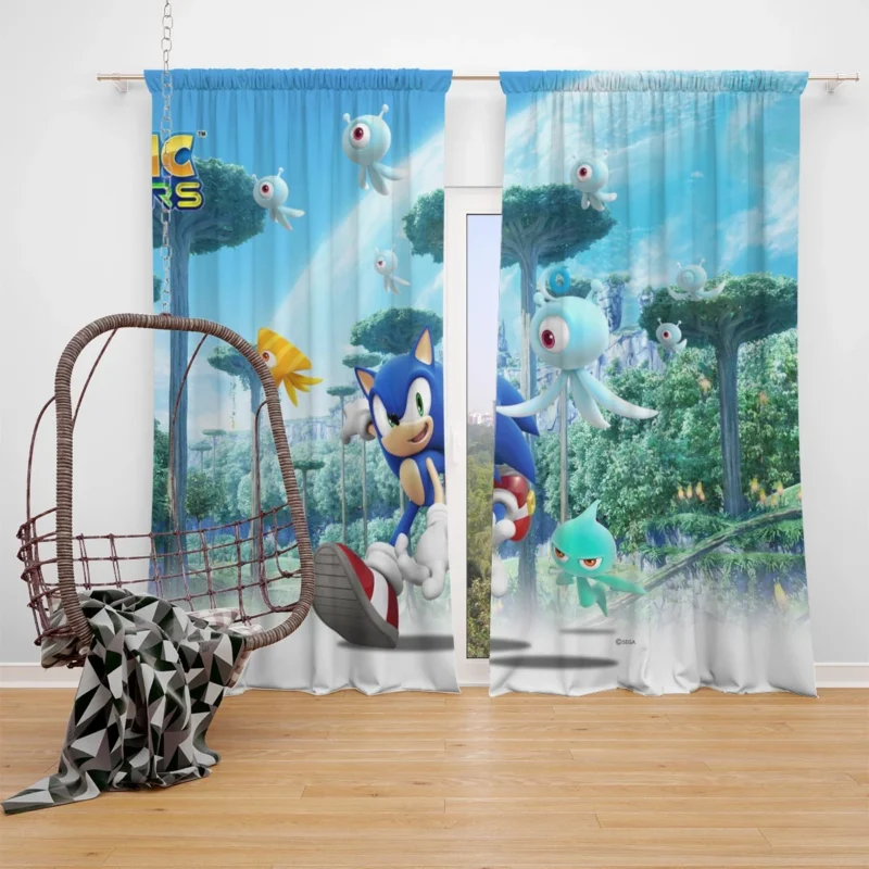 Sonic Colors: Vibrant Adventures Await Window Curtain