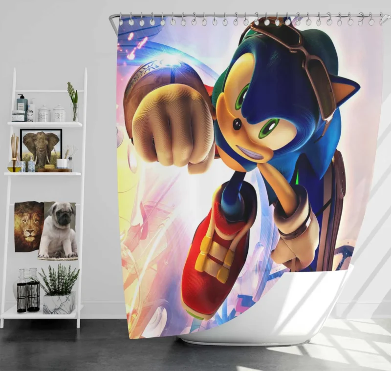 Sonic Riders: Zero Gravity - High-Speed Adventures Shower Curtain
